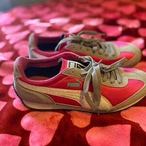 Puma Pink and Gray Athletic Shoes